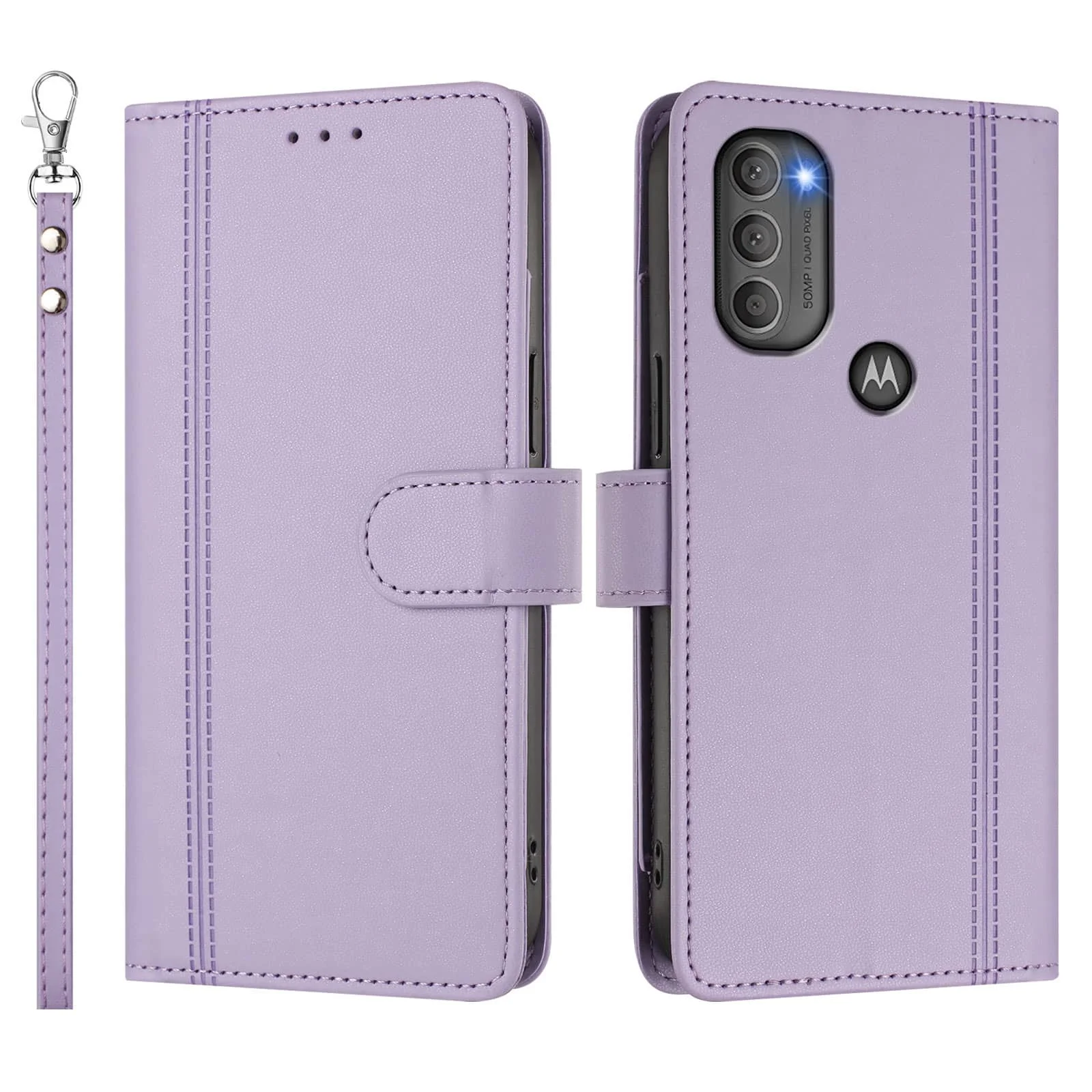 Slim Flip Magnetic Clasp Wallet Case with Enhanced Protection