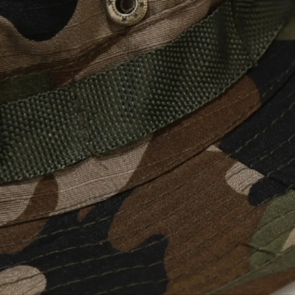 Camouflage Hat Men Tactical Boonie US Bucket Hunting Hiking Outdoor Sun Panama Summer Sports