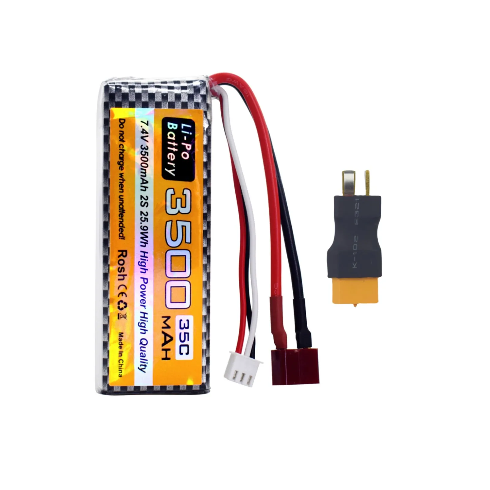 

7,4 V 35C 3500mAh литиевая батарея для WLTYOS 104001 104002 144010 144001 124018 124019 MJX 14301 14302 14210 H16PL RC Car
