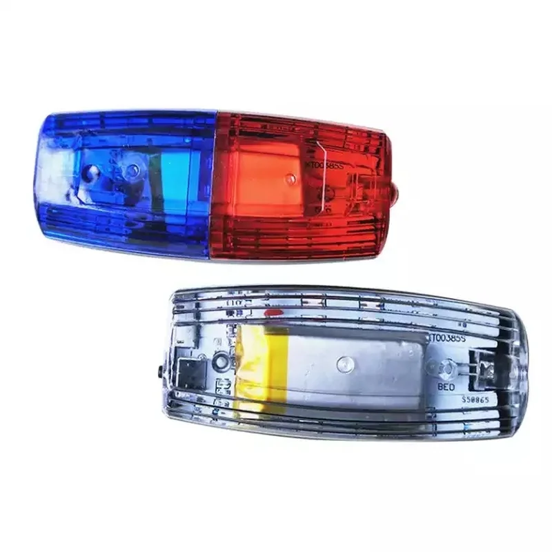 LED Red Blue Caution Emergency Police Light Flashing Shoulder Lamp