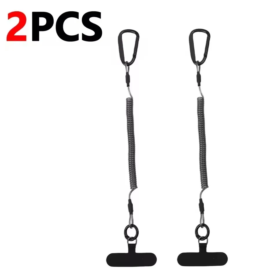 Retractable Anti-Theft Phone Strap with Quick Release Buckle and Tether Tabs