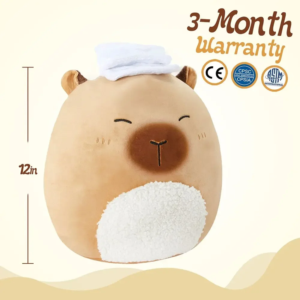 30cm Stuffed Plush Toys Fluffty Capybara Toy Animals Bathing Capybara Soft Doll Party Gift Office Desk Decoration Birthday 2