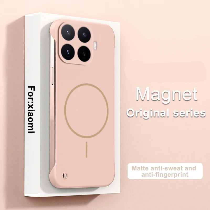Frameless Magnetic Hard Matte Case - Slim, Wireless Charging, Anti-Fingerprint Cover