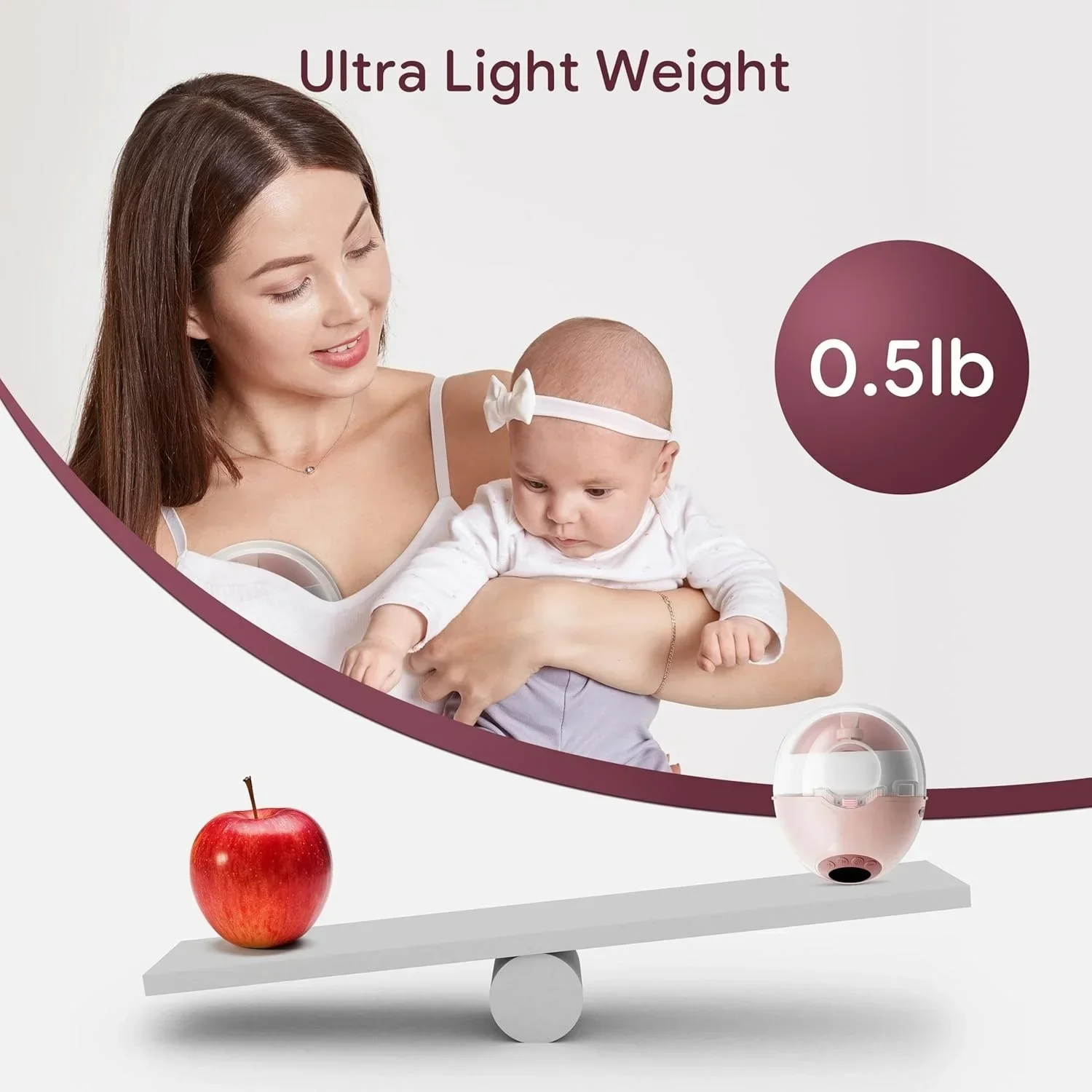 Wearable Breast Pump Electric Handsfree BPA Free With Heating Base UV Sterilize Function Low Noise Wireless Upgrade Breast Pump