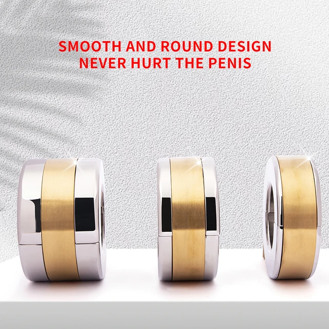 Gold Heavy Ball Stretcher Penis Cock Ring Metals Scrotum Testicle