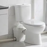 Toilet UpflushToilet for Basement Toilet System Upflush Toilet With Powerful Quiet Macerator Pump with 4 Water Inltes for 1