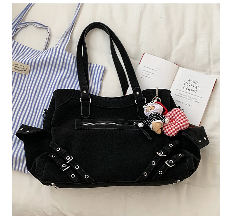 Vintage Y2k Shoulder Bags Large Capacity Casual Tote Bags For Women Luxury Leather Shoulder Crossbody Bags Versatile Handbags