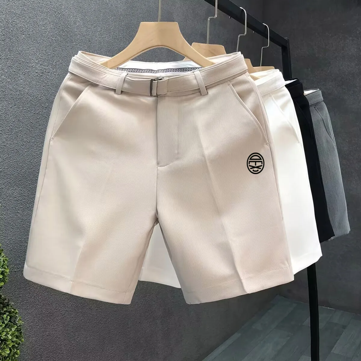 Men Golf Pants Slim Casual Shorts