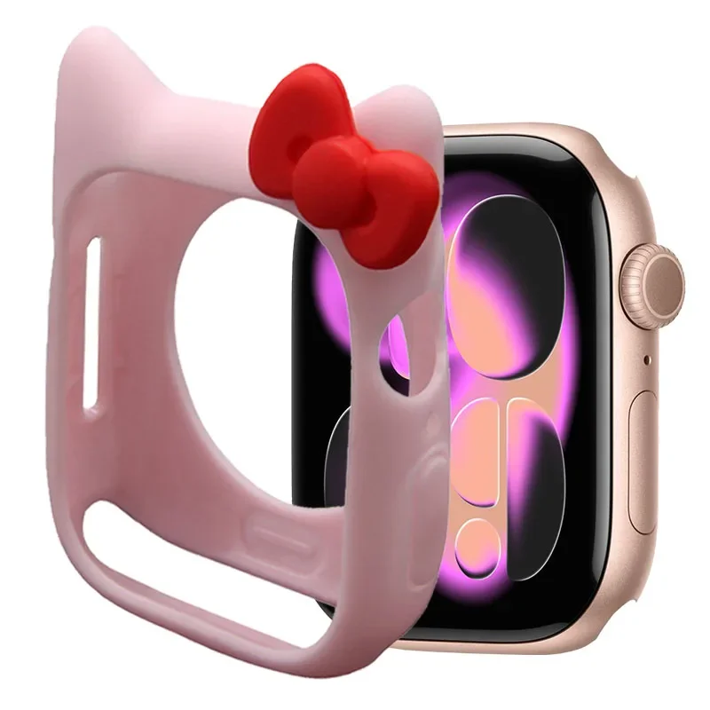 Stylish Cartoon Soft Silicone Protective Shell for Apple Watch - Bumper Cover