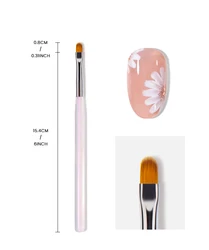 Ultimate Nail Art Brush Set - Precision Brushes and Dotting Tools for Home & Professional Use (Gel brush round top)