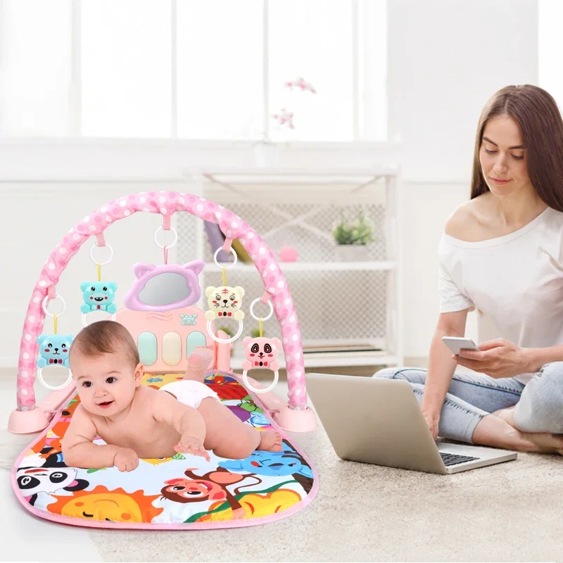 Baby Pedal piano for children Music piano Fitness frame toy Climbing mat Newborn musical instrument Appease