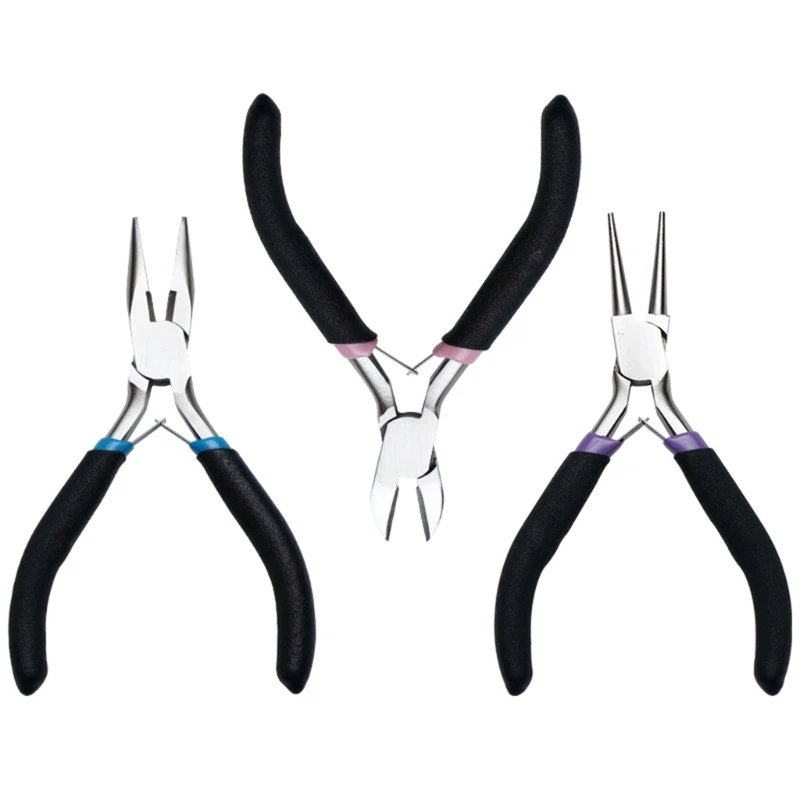 

3pcs Jewelry Pliers Set Jewelry Crafting Tool for Beading and Bracelet Making Ergonomic Jewellery Plier for DIY Lovers