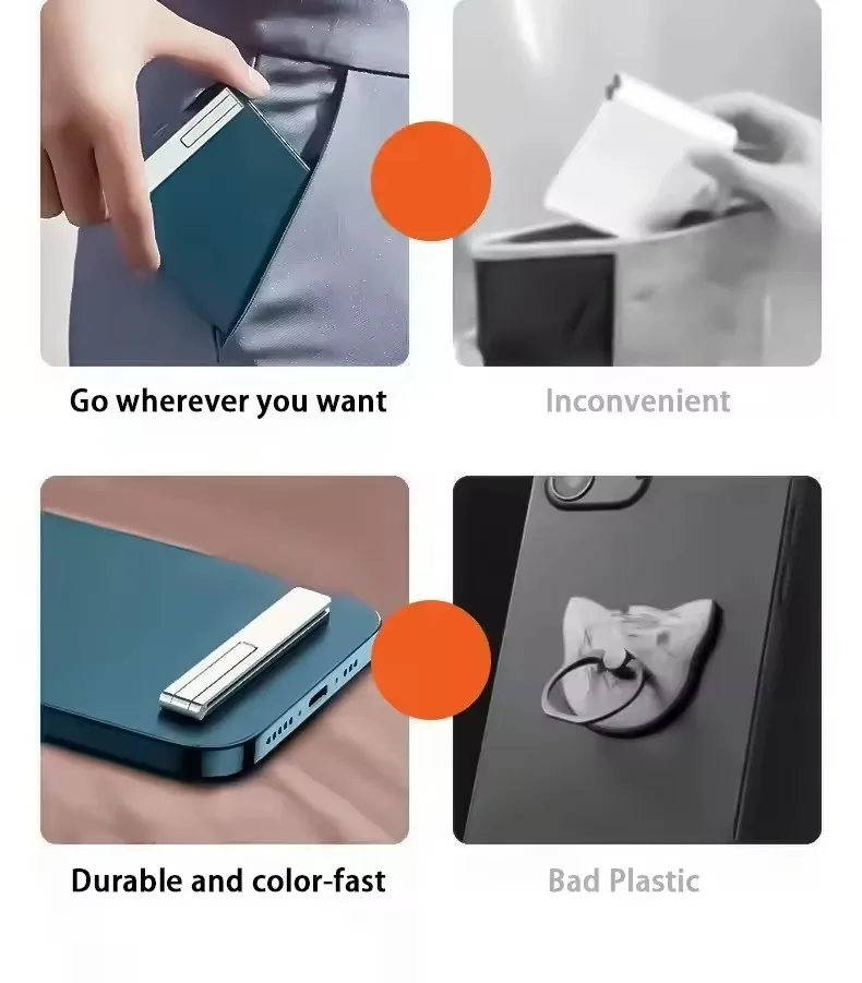 Ultra Thin Foldable Magnetic Metal Phone Stand