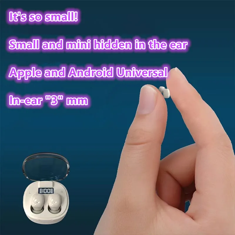 

New Invisible Sleep Bluetooth 5.4 Earphones Mini Ultra Small In Ear Wireless Two Ear Noise Reduction Ultra Long Range Earbuds