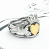 Claddagh Style Hand to Hold a Heart with Crown Ring 316L Stainless Steel Jewelry Celtic Knot Biker Women Ring 4
