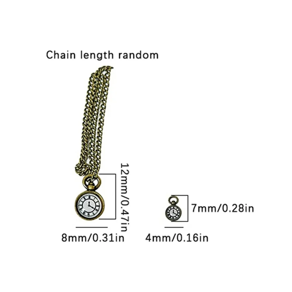 Necklace Watch Dollhouse Simulation Pocket Watch Simulation Ob11 Accessories Mini Necklace Pocket Watch Alloy Vintage