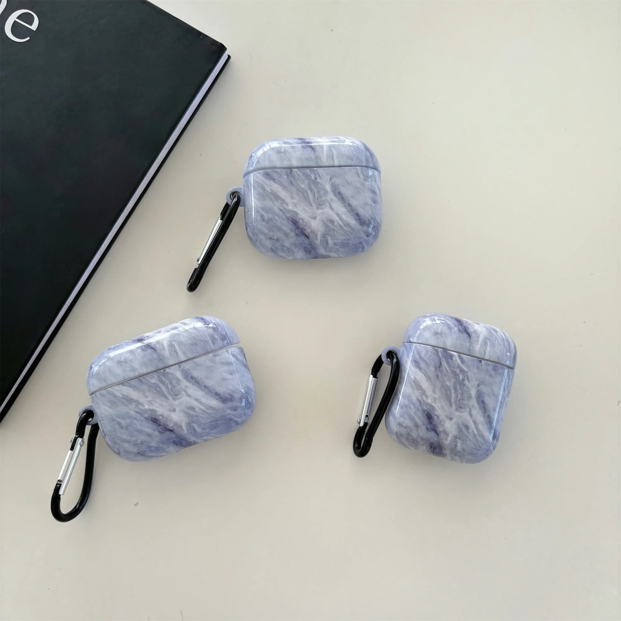 Simple Gray Marble Case For AirPods