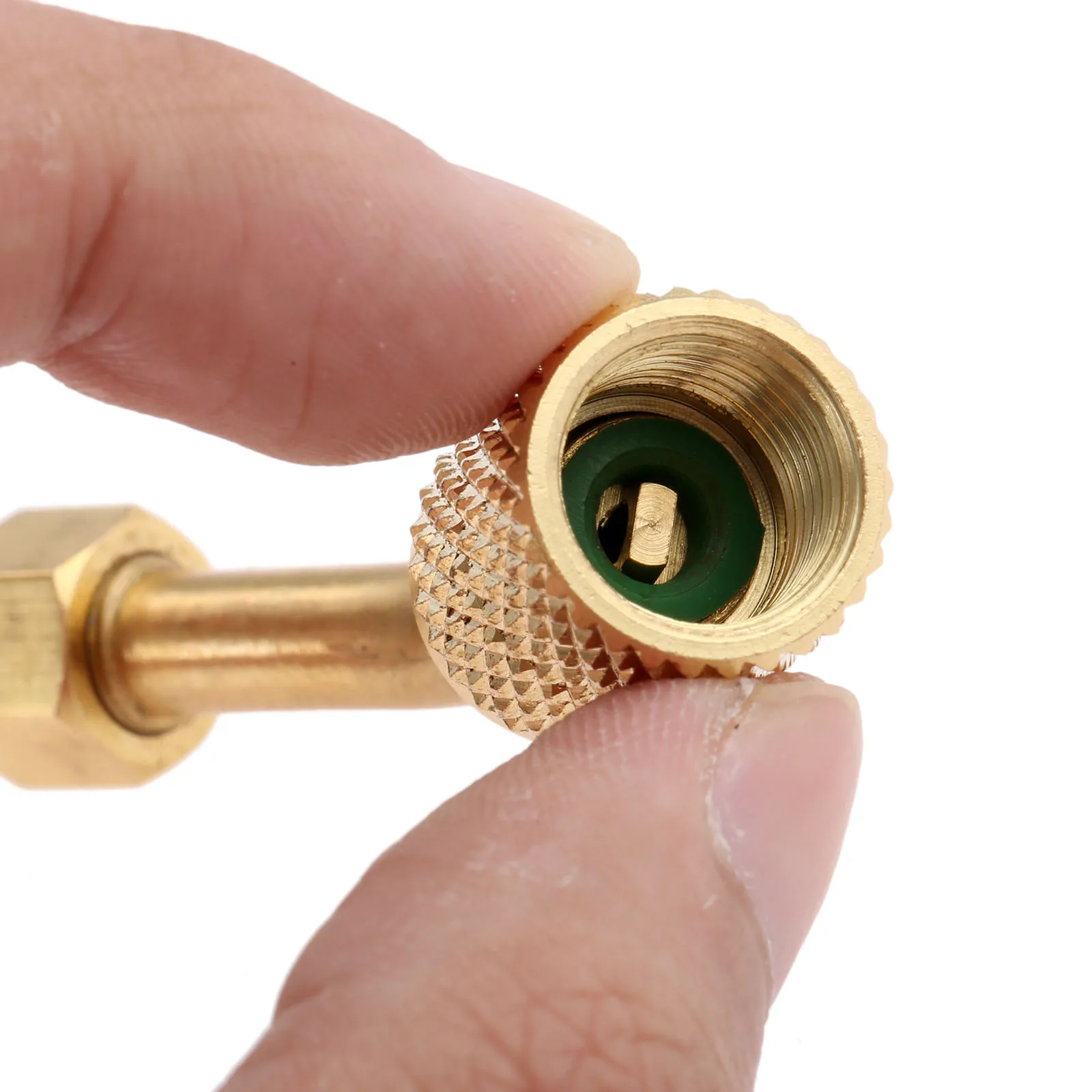 2pcs R410A Adapter 5/16" SAE Female Quick Couplers to 1/4" SAE Male Flare with Thimble Mini Split System 6