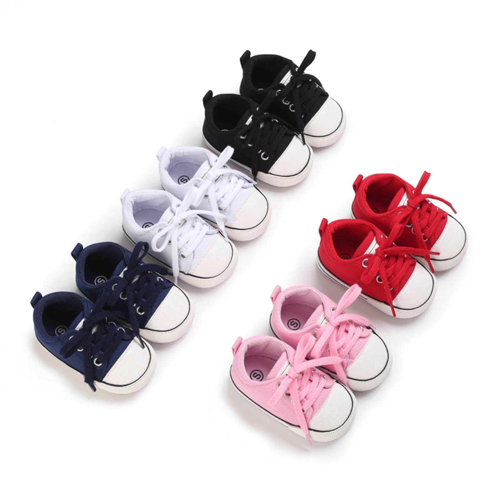 Unisex Baby Sneakers Anti Slip Newborn Soft Flat Sole Prewalker Shoes