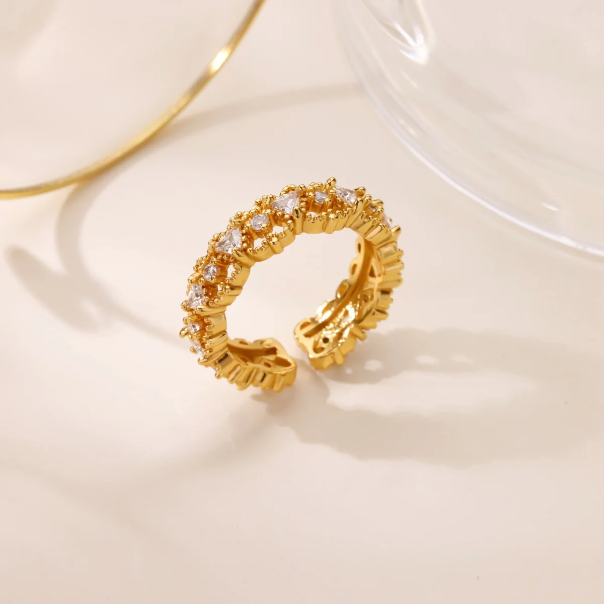Zircon Floral Rings for Women