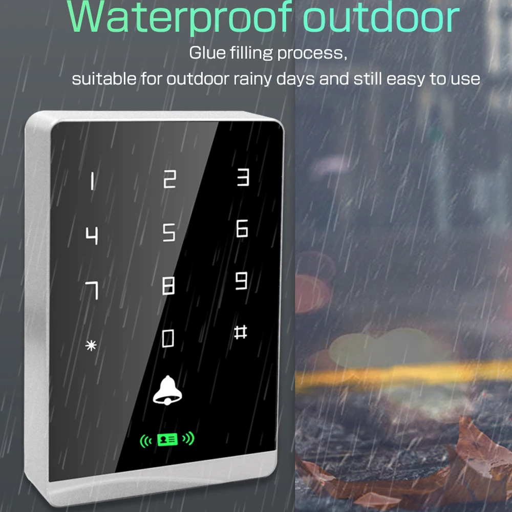 T2DC RFID Access Control Keypad RFID Reader 125Khz+13.56Mhz Mi-fare all Support