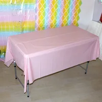 1pc Reusable Tablecloths BPA Free Plastic 54 x 72 inch Dining Table Cover Cloth for Parties Picnic Camping Outdoor Disposable 4