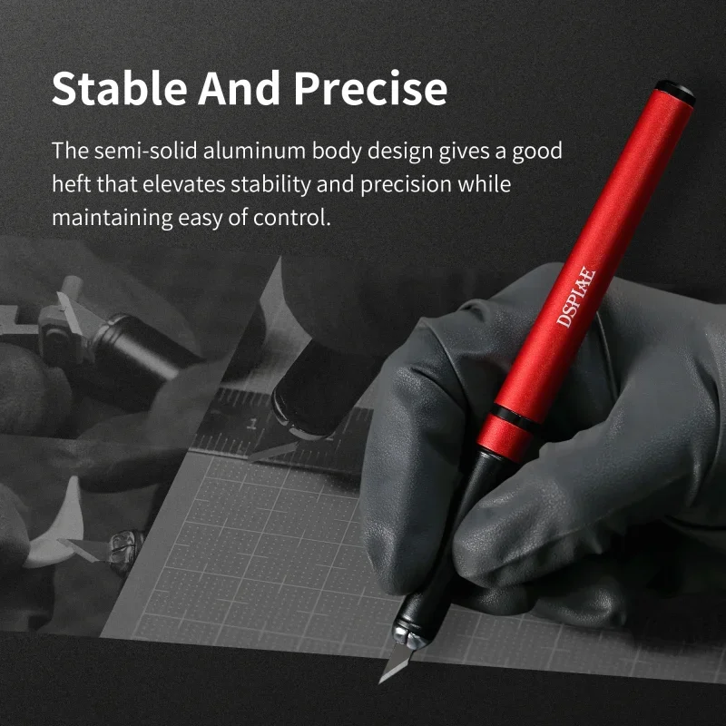 Model Tools DSPIAE DK-1 Craft Knife Metal Handheld Pen Graver with Blades Tool Set for Assembly Model Hobby DIY