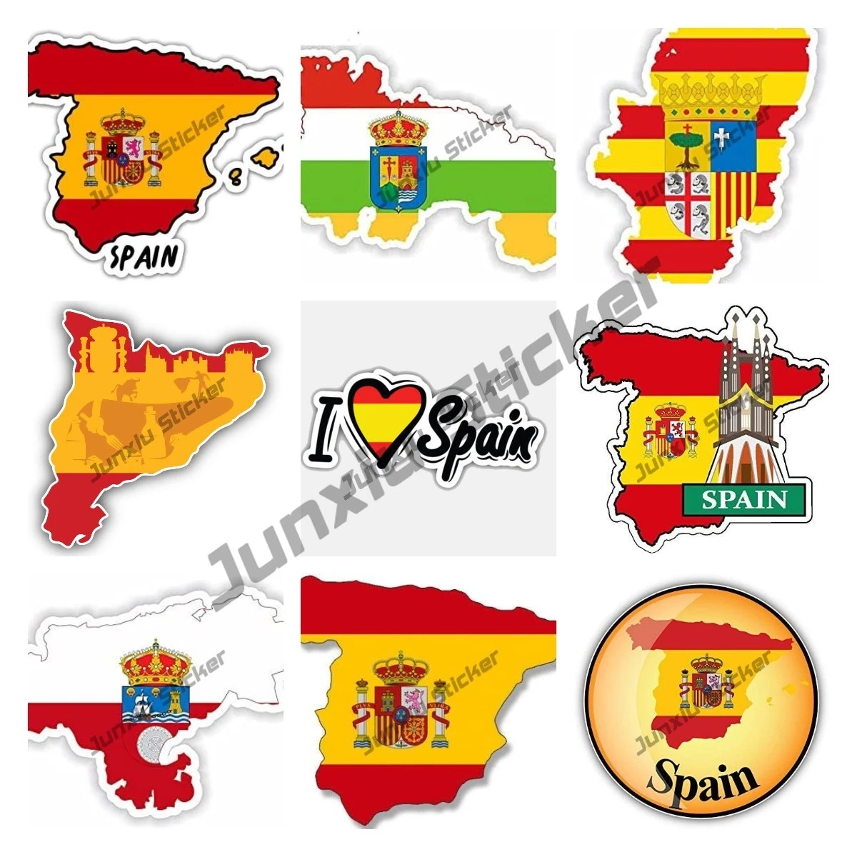 Pegatina de bandera nacional y mapa de España para personalizar artículos favoritos como maletas, pegatinas de coche motocicleta, accesorios| | - AliExpress