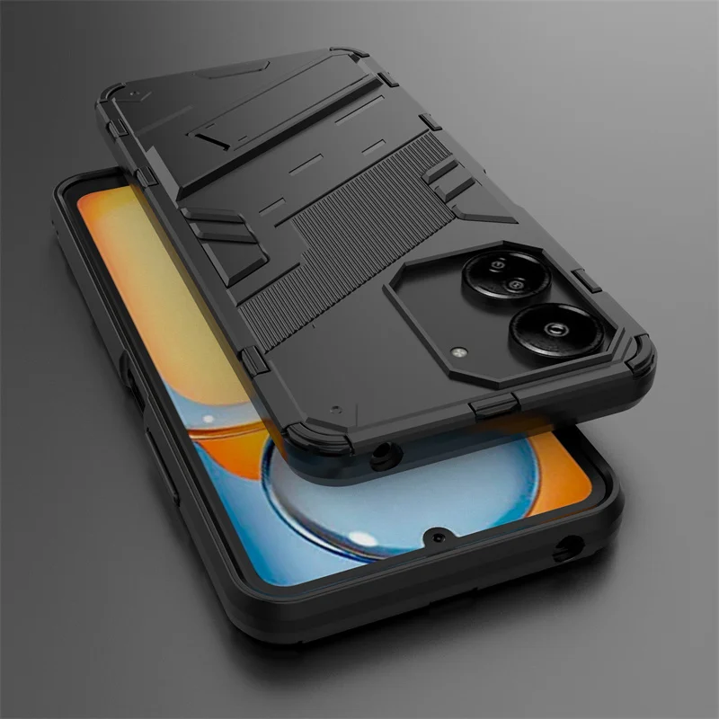 Rugged Armor Phone Case with Kickstand and Shockproof Holder