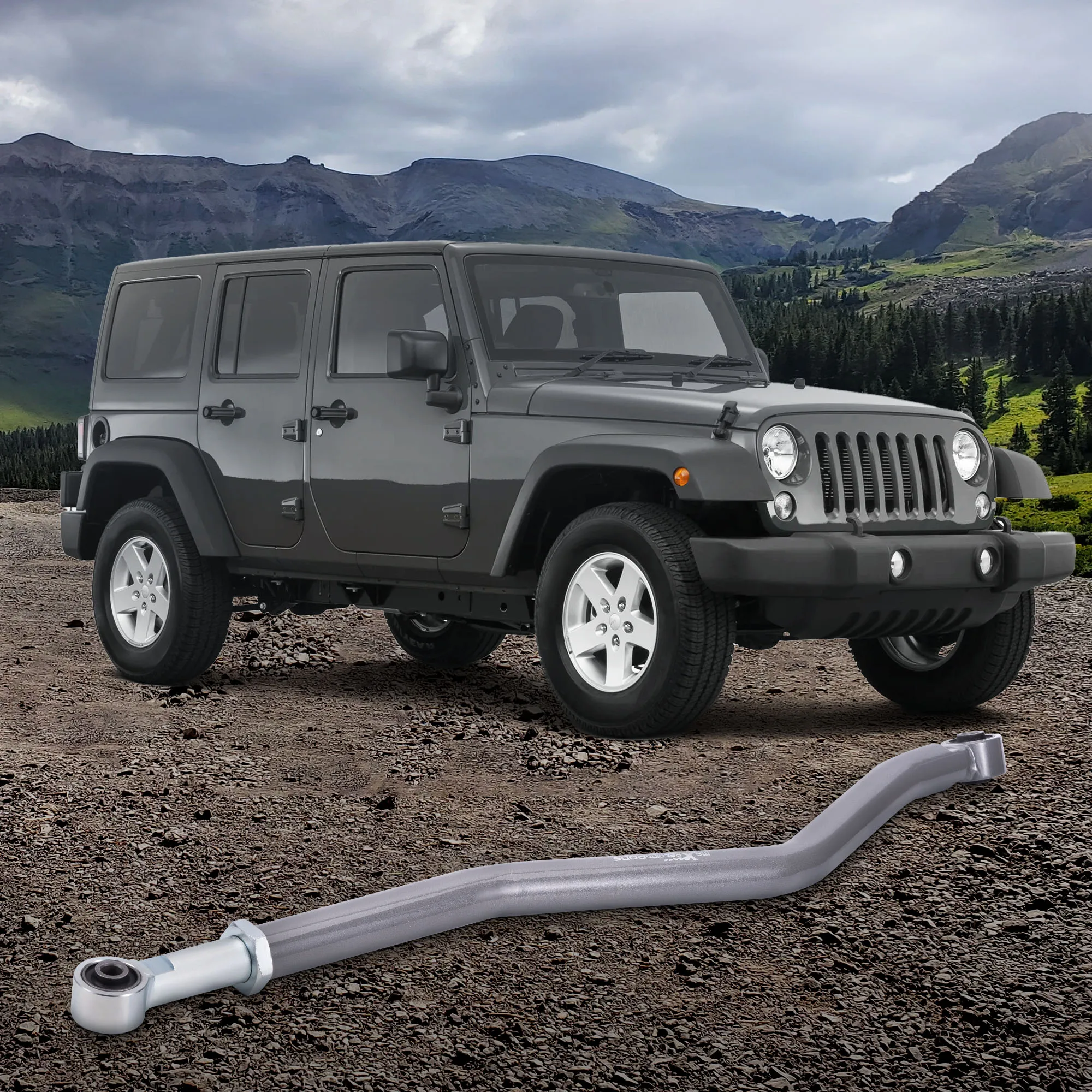 

Передний Регулируемый рельсовый подъемник 0-6 дюймов для Jeep Wrangler JK 2007-2018 Panhard Rod