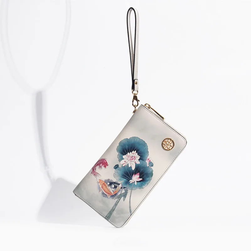 Women bags luxury brand high quality Wallet Large Capacity Women's Handbag real cowhide clutch bag genuine leather Women's bag