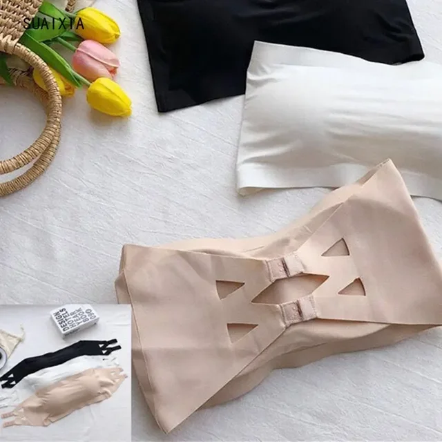 Soutien-gorge invisible sans couture pour femme, bustier sans bretelles, sous-vêtements respirants enveloppés sur la poitrine, nouvelle collection 1