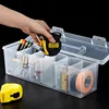 Hardware Tool Storage Box, Multi-Compartment Transparent Tool Organizer, Screw and Accessory Sorting Box, Household Screw, Wrenc