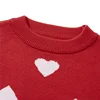 Blotona Family Matching Valentine's Day Sweaters Long Sleeve Round Neck Heart Print Pullovers Knit Tops 5