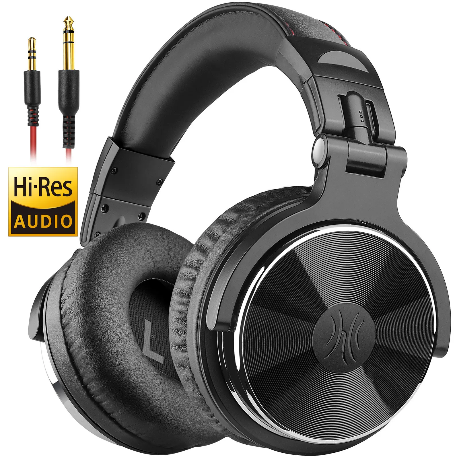 Casque DJ Oneodio Studio avec Microphone, Casque Over Ear avec Basse Profonde Stéréo et Prise Jack 3,5/6,3mm pour la Surveillance et l'Enregistrement de Musique