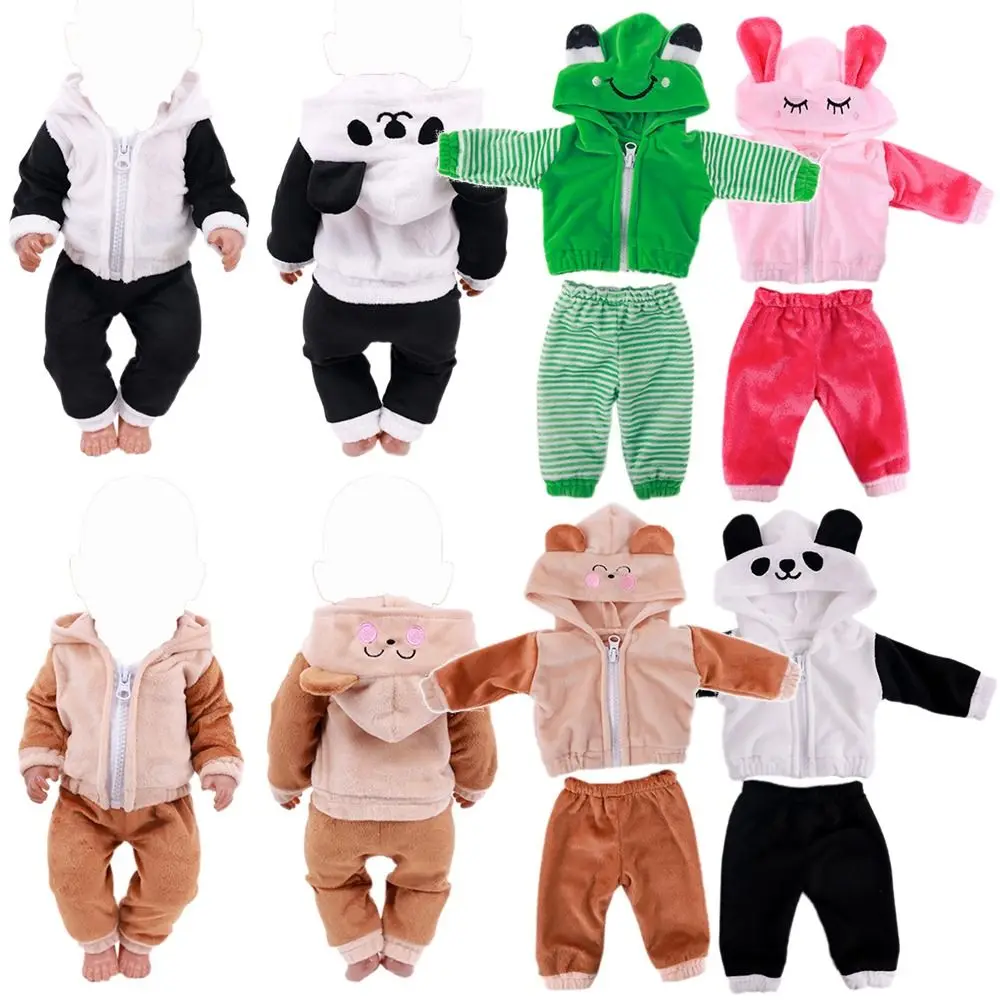 Plush Animal Doll Clothes Hoodies Pants Set