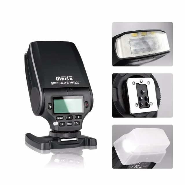 MEIKE MK320 TTL Speedlite｜360° Rotating Flash for Canon/Nikon/Sony/Fuji/Lumix DS