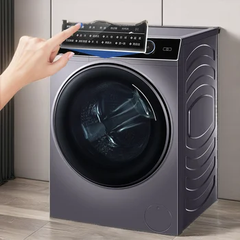 12KG Automatic Plastic Washer Dryer Combo Inverter Motor Turbo Wash Quick Dry Commercial Hotel Stackable Freestanding Machine 1