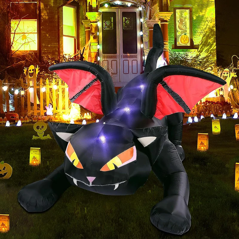 2024 New Halloween Blow Up Inflatables Inflatable Dead Tree Ghost Pumpkin Owl Grim Reaper for Halloween Yard Outdoor Decorations 2