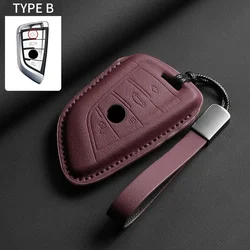 Premium Leather Car Key Case Cover with Sleek Design (B5)