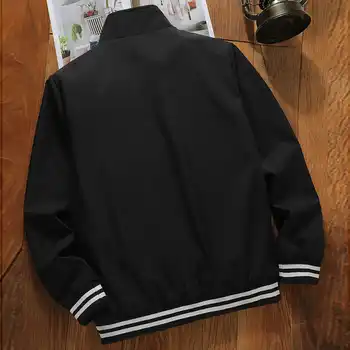 2025 الخريف رجال الأعمال معطف موضة الاتجاه سترة البضائع غير رسمية كبيرة فضفاضة سترة معاطف منتصف العمر أبي سترات للعبة البيسبول 6