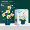 Building Blocks Orchid Flowers Bouquet Flower Blocks Bonsai Plant Model Bricks Romantic DIY Home Decoration Toy for Kids Gift 3