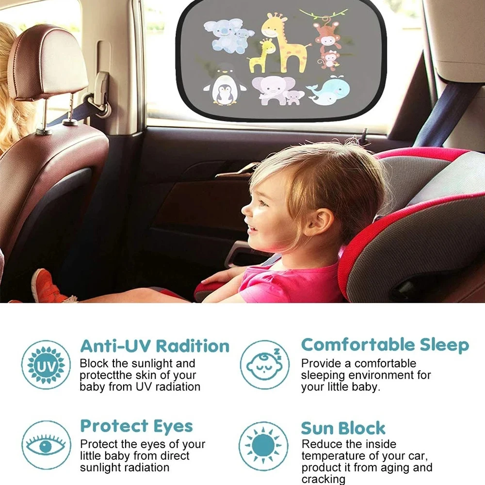 Universal Car SunShade Side Window Windscreen Roof Window For Children Adults Adsorption SunShade Cover 2