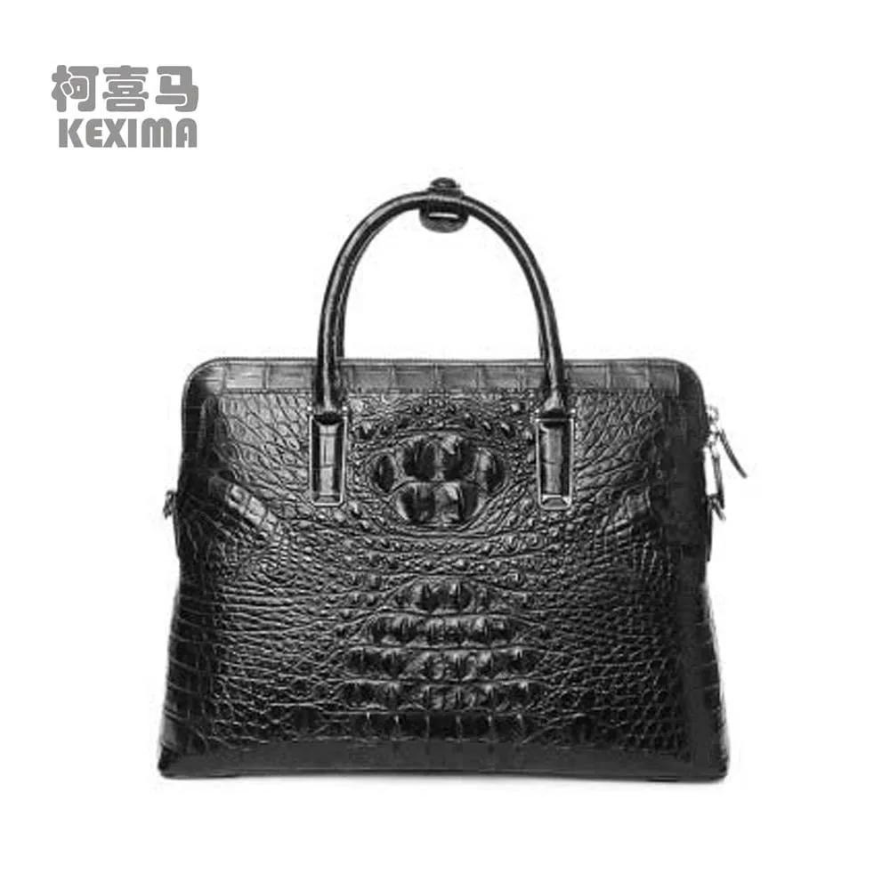 

ouluoer new Thailand crocodile handbag business fashion male crocodile Leather bag large capacity male briefcase