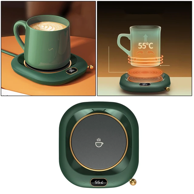 USB Coffee Mug Warmer Coaster Wood Electric Cup Heater Milk Tea Heating  Plate