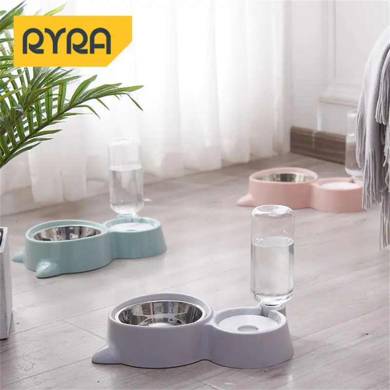 

Миска для собак и кошек Нетоксичная миска для кормления домашних животных 2 в 1, автоматическая миска для кошек