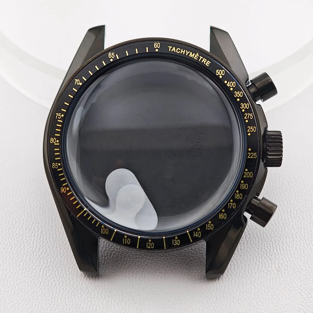 Men's 39.7mm Metal Watch Case with VK63 Movement and 20mm Strap Compatibility, Includes Watch Box