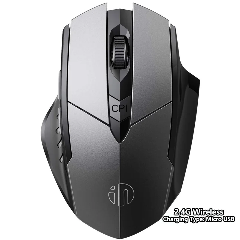 עכבר אלחוטי נטען 2.4G INPHIC תואם Bluetooth תומך במשרד למחשב נייד טאבלט סמארטפון אוניברסלי