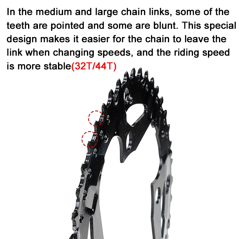 Description Picture 6 of itemBUCKLOS 104/64 BCD Bike Chainring 3*9speed 3*10speed Mountain Bike Chainring Triple MTB Chainwheel 27S 30S Bicycle Crown