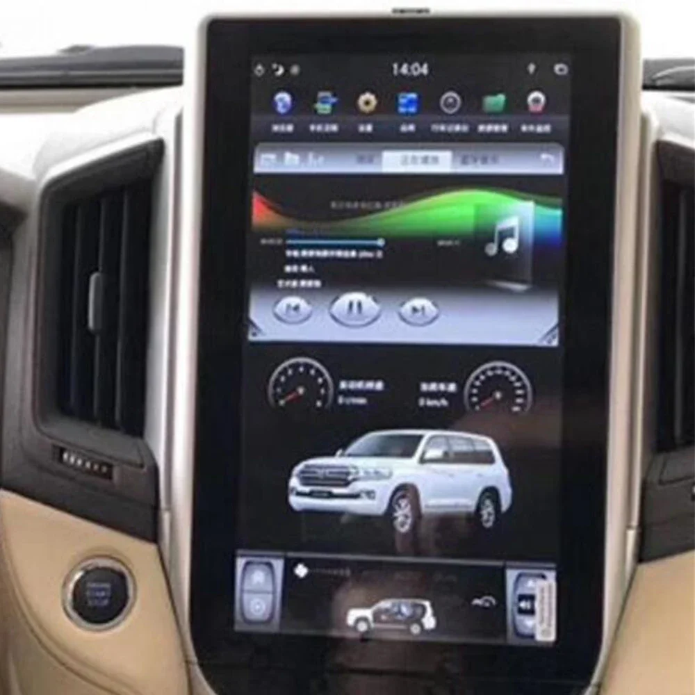 

Автомобильный мультимедийный плеер Tesla, 15 дюймов, PX6, Android, для Toyota Land Cruiser 200, LC200, 2016-2050, сенсорный экран, GPS-навигация